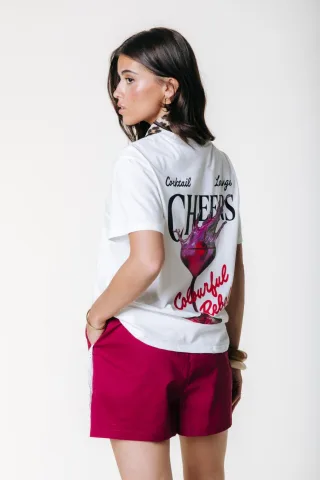 Colourful Rebel - Cheers Loosefit Tee standard white - Gr. - S