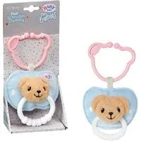 Schnuller für Babys BABY born mit Beißring und Clip Teddy-Design waschbar