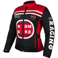 MDM Motorradjacke Damen Motorradjacke Textil Racing Stil mit Protektoren (Sportliche Damen Bikerjacke mit Protektoren und Windschutzleiste) Damen Racing Motorradjacke mit Protektoren, winddicht, tailliert
