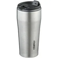 relaxdays Thermobecher Edelstahl 400ml, Edelstahl