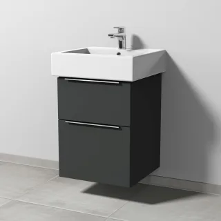 Sanipa 3way Waschtischunterbau zu Duravit Vero Waschtisch mit 2 Auszügen, Graphit-Matt UP7151B