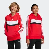 adidas Sportswear Kapuzensweatshirt SEASONAL ESSENTIALS TIBERIO 3-STREIFEN KIDS HOODIE mit Rundhals, ohne Verschluss, in normaler Länge