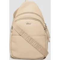 s.Oliver Rucksack Tasche, Rucksack in Leder-Optik mit Logo und Reißverschluss