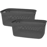 Koopman Wäschekorb Wäschewanne Kunststoff 30 L 2 er Set (Set, 2 St., Packung), 4 Farben, Anthrazit, 30L, Wäschebehälter, Kunststoff