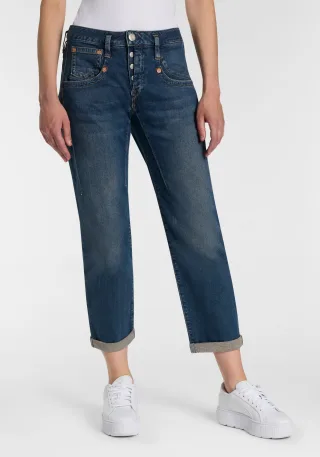 Herrlicher 7/8-Jeans "Shyra Tap Denim" mit Abnähern