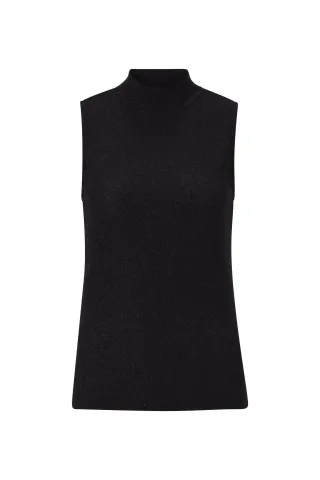 Rich & Royal - EV Glam Rib Turtle Top black - Gr. - L
