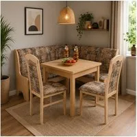moebel-direkt-online Eckbankgruppe 4teilige Eckbankgruppe, Stellmaß 125x125 cm, (Spar-Set, 4teiliges Set)