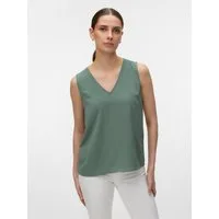 Vero Moda Shirttop VMALVA S/L V-NECK TOP WVN NOOS Kunstfaser, regular fit