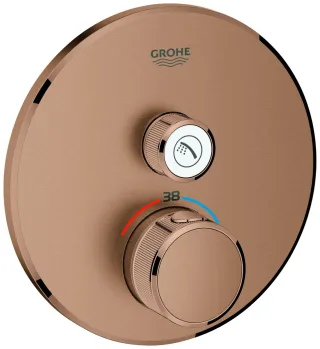 GROHE Thermostat Grohtherm SmartControl 29118 FMS rund 1 ASV warm sunset geb., 29118DL0 29118DL0