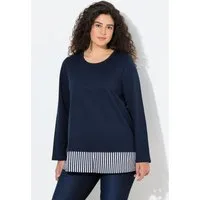 Ulla Popken Sweatshirt Sweater Blusensaum Rundhals Langarm