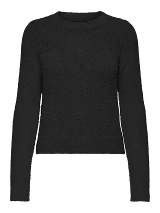 ONLY - ONLEMIRA L/S O-NECK KNT black - Gr. - L