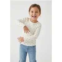 Lil' Atelier Langarmshirt NMFGAGO LS SLIM TOP LIL NOOS weiche Jersey Rippqualität