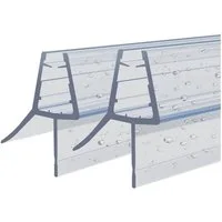 Boromal Duschdichtung 2 Stück Wasserabweiser Ersatzdichtung Duschdichtungen für 4-6mm Glas, L: 100 cm, (Schwallschutz 2 Stück für Glastür, 2-St., gerade Glastür), mit Abreißbare Dichtungslippe
