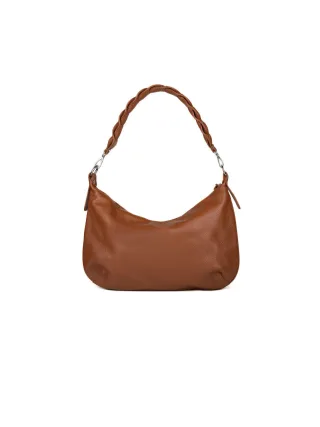 Giulia Monti Schultertasche Sattelbrown