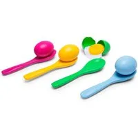 BS Toys Spiel Geschicklichkeitsspiel Eierlaufen, Lustiges Geschicklichkeitsspiel