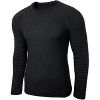 Baxboy Strickpullover Baxboy Strickpullover Herren Two Tone Rundhals Pullover B-8056