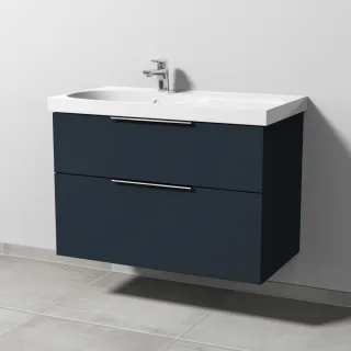 Sanipa 3way Waschtischunterbau zu Geberit Acanto Waschtisch mit 2 Auszügen, Marine-Matt UP4191R