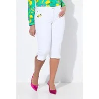 MIAMODA Regular-fit-Jeans 3/4-Caprijeans Carrie Zitronen-Stickerei