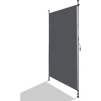 BBG Balkonsichtschutz Vertikale Außenmarkise mit Klemmbefestigung,220–310cm höhenverstellbar ohne Bohren,Balkon Sichtschutz & Windschutz, wetterfest,mit Handkurbel