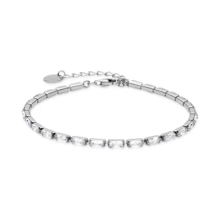 Luxenter 925 Sterling Silber Armband mit rhodiniertem Brillant Zirkonia - Alku