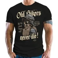 GASOLINE BANDIT® T-Shirt für den älteren Motorradfahrer - Old Bikers Never Die