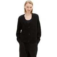 TOM TAILOR Denim Cardigan mit Strickstruktur und Knopfleiste