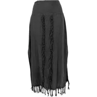 Guru-Shop Minirock Langer Boho Rock, schmaler Sommerrock, Panel.. alternative Bekleidung