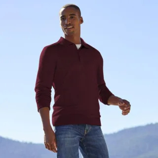 Merino-Polopullover für Herren, Herren, size: regular, Rot, Wolle, by Lands' End