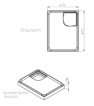 Neuesbad Wannenträger für Kaldewei Superplan SF NEU 90x70x2,5 SD 25752 SF