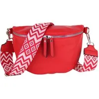 MIRROSI Bauchtasche Damen Taschen, Umhängetasche, Brusttasche, 26x18x9cm Veganes Leder (Schultertasche für jeden Anlass), Crossbody Bag, Bohemian gemusterten& verstellbaren Schulterriemen