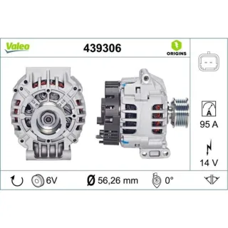 Valeo Lichtmaschine 95A Dacia Renault 439306