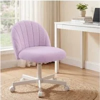 SONGMICS Bürostuhl Homeoffice-Stuhl, Schminkstuhl aus Fleece, Schreibtischstuhl, Schaumstoffpolsterung, höhenverstellbar, für Arbeitszimmer