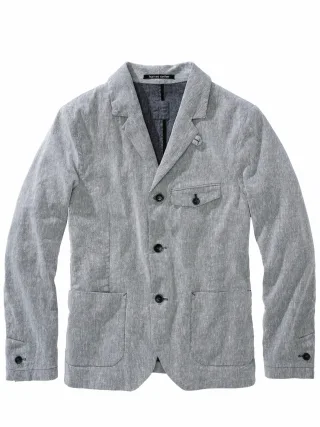 hannes roether Herren Sakko par32done Metallic 59 % Leinen, 40 % Baumwolle, 1 % Elasthan