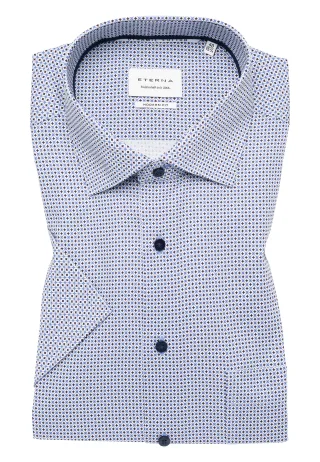 ETERNA - Hemd Twill Kurzarm himmelblau - Gr. - 44