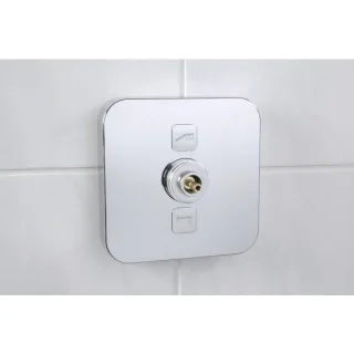 Kludi Push Fertigmontageset 389110538 Unterputz-Brause-Thermostatarmatur, eckig, chrom
