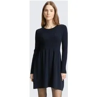 TOM TAILOR Denim Sommerkleid Kleider & Jumpsuits Mini-Kleid mit Rippstruktur