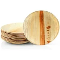 wisefood Einwegteller 50-tlg., Palmblatt Teller rund Ø 20cm, (50 St)