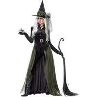 California Costumes Kostüm Gothic-Hexenkostüm für Damen Halloween-Kostüm grün-schwarz