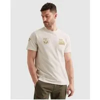 PME LEGEND T-Shirt Short sleeve r-neck flat waffle jersey mit Logo Prints