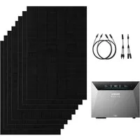Anker Balkonkraftwerk Anker Solix 4000W PV Komplettset mit Solarbank 4 E5000 Pro, 2500 W, (Set, 8-St., Ohne/Mit BP5000 Erweiterungsakku), mit 2500W Ausgangsleistung, IP66