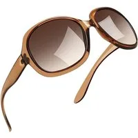 LuxusKollektion Sonnenbrille Sonnenbrille Damen Oversized B04-braun Hellbraun Wie die Bilder