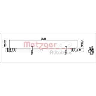 Metzger Bremsschlauch vorne Iveco Daily 6