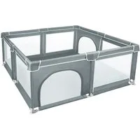 JEOBEST Laufgitter XL Sicherheitsspielplatz Schutzgitter - 180x150x66cm, (Baby Krabbelgitter, 1-tlg), mit atmungsaktivem Netz, Tragetasche