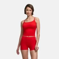 cfab Spaghettitop Cotton Cami-Top-Fire Red-M (1-tlg)