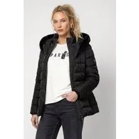 Monari Steppjacke Jacke Stepp + fake fur Regular fit mit Kapuze