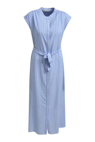 Smith&Soul - Striped Dress with Belt jeansblue print - Gr. - XS