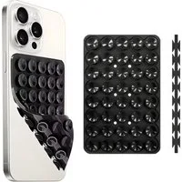 HS.SUPPLY Handy-Halterung Doppelseitiger Silikon-Handyhalter mit Saugnäpfen für iPhone & Android