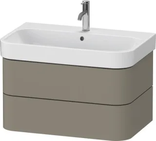 Duravit Happy D.2 Plus Waschtischunterbau wandhängend Stein Grau Seidenmatt 775x490x415 mm - HP43870 HP4387092920000