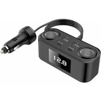 Bolwins N54C 12V /24V Zigarettenanzünder Auto Ladegerät mit 2x USB 2x Typ-C PD KFZ-Netzteil (100W Schnellladegerät QC3.0 & USB-C PD Schnellladung)