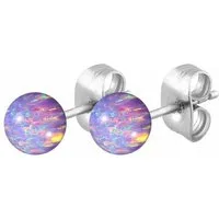 FILANGO Paar Ohrstecker Chirurgenstahl Ohrstecker SYNTHETISCHER OPAL (Ohrstecker, 1-tlg)